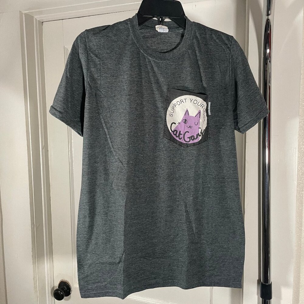 Support Your Local Cat Gang Pocket Tee